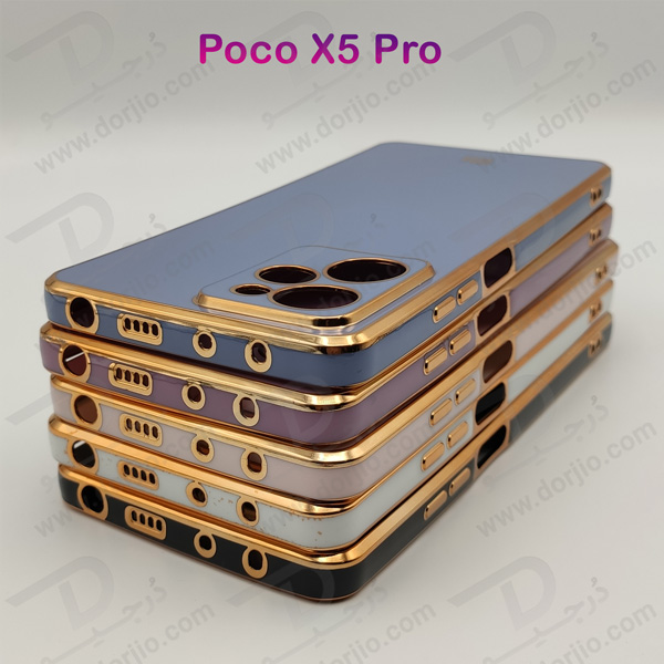 خرید قاب ژله ای فریم طلایی Xiaomi Poco X5 Pro مدل My Case