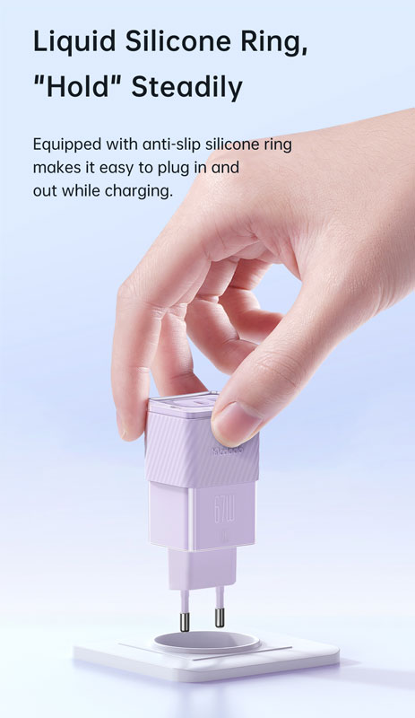 خرید شارژر سریع دیواری 67 وات مک دودو با سه پورت خروجی Mcdodo CH-150 Dichromatic GaN 5 Mini Fast Charger 67W