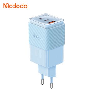 خرید شارژر سریع دیواری 67 وات مک دودو با سه پورت خروجی Mcdodo CH-150 Dichromatic GaN 5 Mini Fast Charger 67W