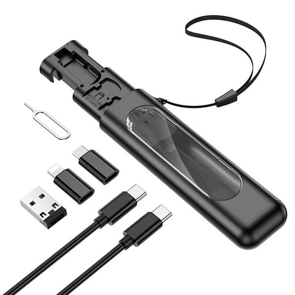 خرید پک تبدیلی به همراه کابل 60 وات Type-C مارک Green Lion مدل Data Cable Strage Box 60W