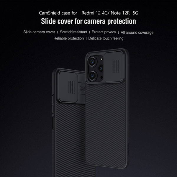 خرید گارد محافظ نیلکین Xiaomi Redmi Note 12R مدل Camshield Case