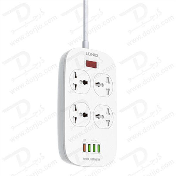 خرید چند راهی برق + خروجی فست شارژ 18 وات USB-A برند LDNIO مدل SC4407