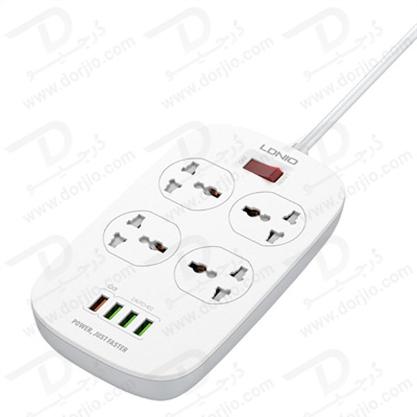 خرید چند راهی برق + خروجی فست شارژ 18 وات USB-A برند LDNIO مدل SC4407