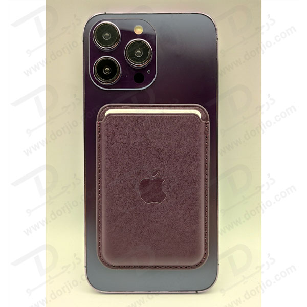 خرید کیف چرمی مگ سیف آیفون ( جا کارتی ) - Leather Wallet MagSafe