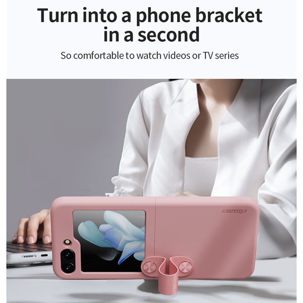 خرید گارد سیلیکونی بند دار Samsung Galaxy Z Flip 5 مارک نیلکین مدل Flex Flip