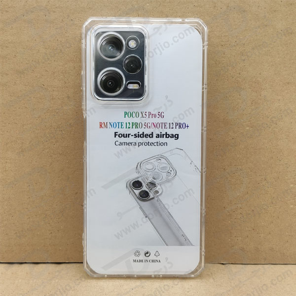 خرید گارد ژله ای شفاف ایربگ دار با محافظ دوربین Xiaomi Poco X5 Pro