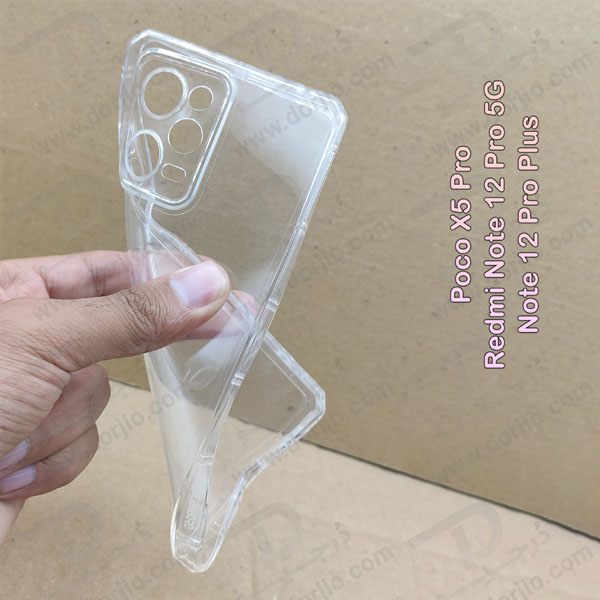 خرید گارد ژله ای شفاف ایربگ دار با محافظ دوربین Xiaomi Poco X5 Pro