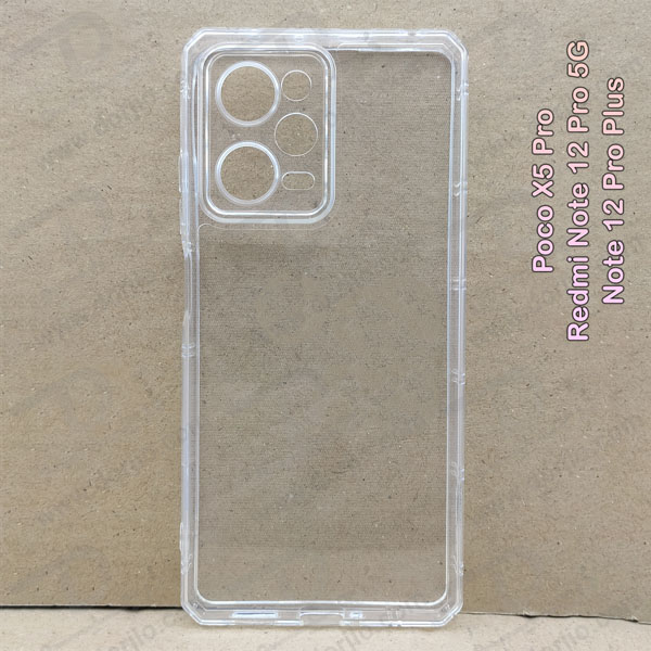 خرید گارد ژله ای شفاف ایربگ دار با محافظ دوربین Xiaomi Redmi Note 12 Pro 5G