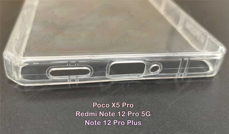خرید گارد ژله ای شفاف ایربگ دار با محافظ دوربین Xiaomi Redmi Note 12 Pro 5G
