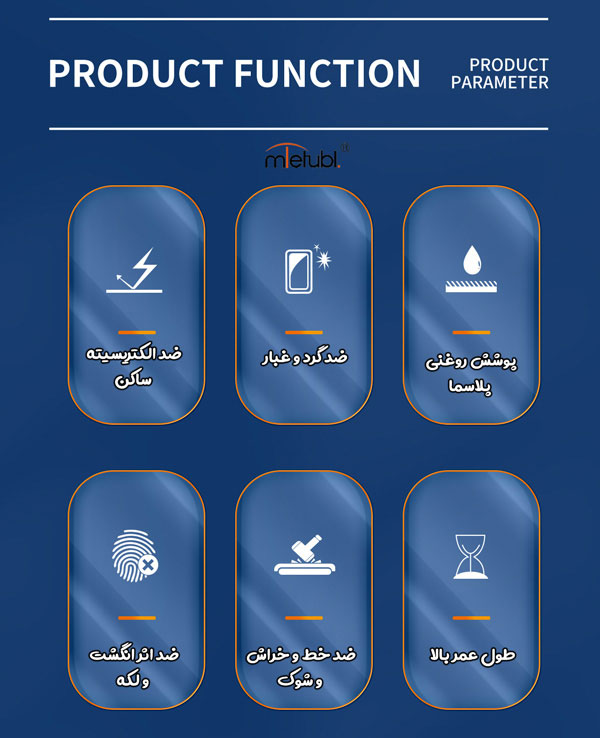 خرید گلس شیشه ای Xiaomi Poco F5 مارک Mietubl مدل Anti-Static Dustproof