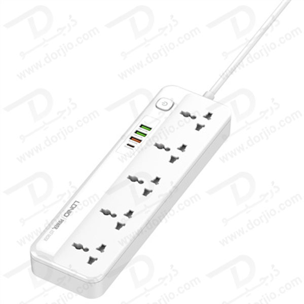 خرید 5 راهی برق + خروجی فست شارژ 20 وات USB-A و USB-C برند LDNIO مدل SC5415