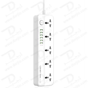 5 راهی برق + خروجی فست شارژ 17 وات USB-A برند LDNIO مدل SC5614