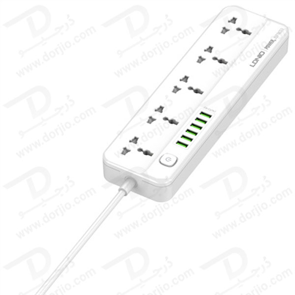 5 راهی برق + خروجی فست شارژ 17 وات USB-A برند LDNIO مدل SC5614