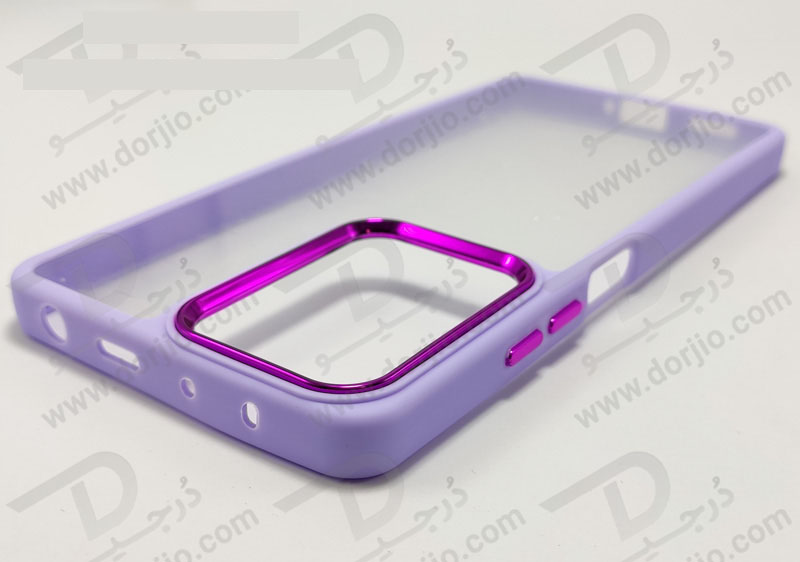 خرید کریستال کاور شفاف فریم ژله‌ ای رنگی Xiaomi Redmi Note 12 5G