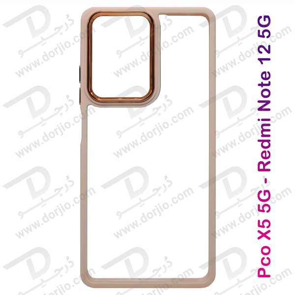 خرید کریستال کاور شفاف فریم ژله‌ ای رنگی Xiaomi Redmi Note 12 5G