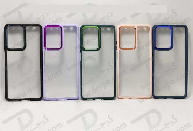 خرید کریستال کاور شفاف فریم ژله‌ ای رنگی Xiaomi Redmi Note 12 5G