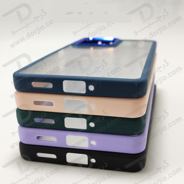 خرید کریستال کاور شفاف فریم ژله‌ ای رنگی Xiaomi Redmi Note 12 Pro Plus