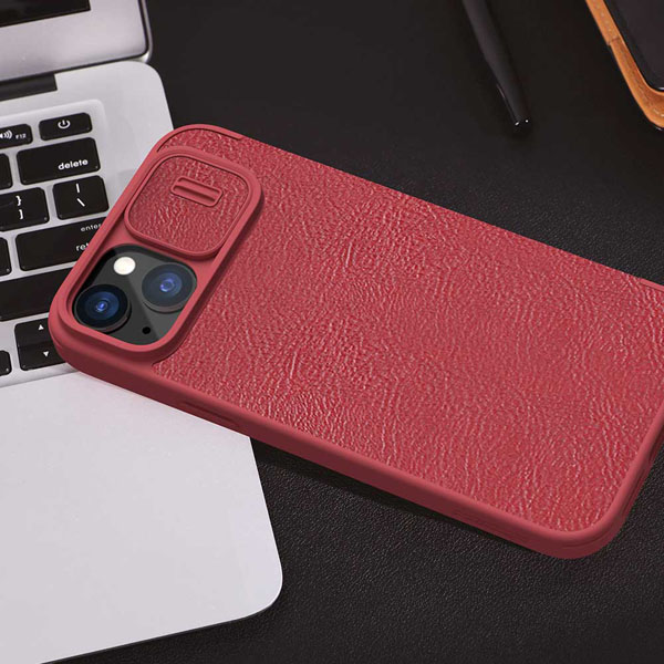 خرید کیف چرمی محافظ دوربین دار iPhone 15 Plus مارک نیلکین مدل Qin Pro Leather Caseخرید کیف چرمی محافظ دوربین دار iPhone 15 Plus مارک نیلکین مدل Qin Pro Leather Case