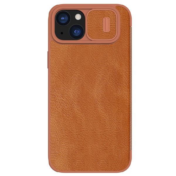 خرید کیف چرمی محافظ دوربین دار iPhone 15 Plus مارک نیلکین مدل Qin Pro Leather Case