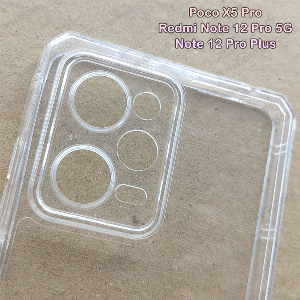 خرید گارد ژله ای شفاف ایربگ دار با محافظ دوربین Xiaomi Redmi Note 12 Pro 5G