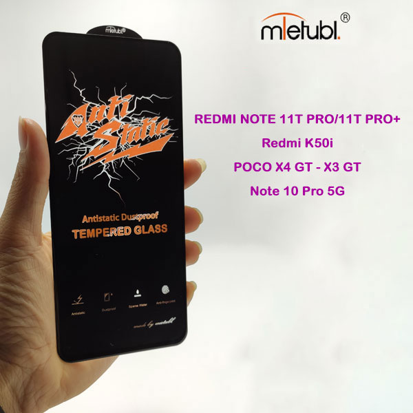 خرید گلس شیشه ای Xiaomi Redmi Note 11T Pro Plus مارک Mietubl مدل Anti-Static Dustproof