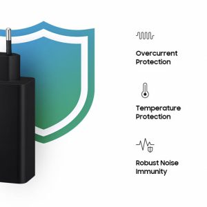 خرید شارژر سریع دیواری 65W اصلی سامسونگ با سه پورت خروجی Samsung 65W Power Adapter Trio