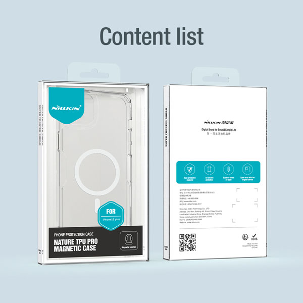 خرید قاب شفاف مگنتی نیلکین iPhone 15 Plus مدل Nature TPU Pro Magnetic