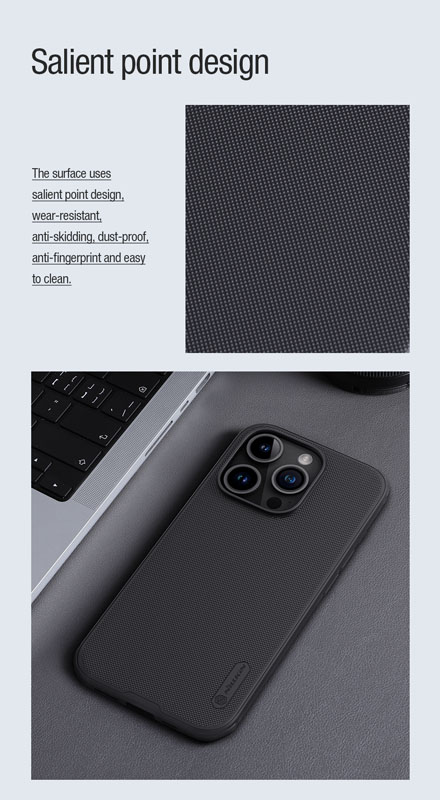 خرید قاب ضد ضربه مگنتی نیلکین iPhone 15 Pro Max مدل Super Frosted Shield Pro Magnetic