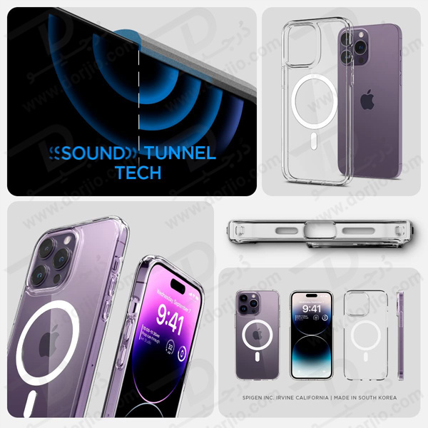 خرید قاب کریستالی شفاف مگنتی مگ سیف iPhone 15 Pro Max