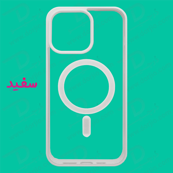 خرید قاب کریستالی شفاف مگنتی مگ سیف iPhone 15 Pro Max
