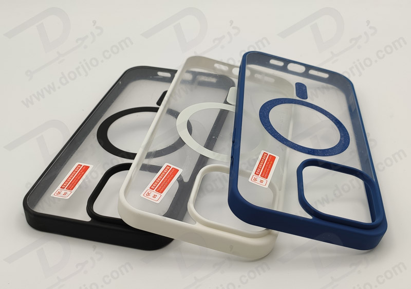 خرید قاب کریستالی شفاف مگنتی مگ سیف iPhone 15 Pro Max