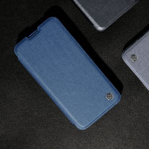 خرید کیف چرم و پارچه نیلکین iPhone 15 Pro مدل Qin Pro Plain Leather + Cloth Case