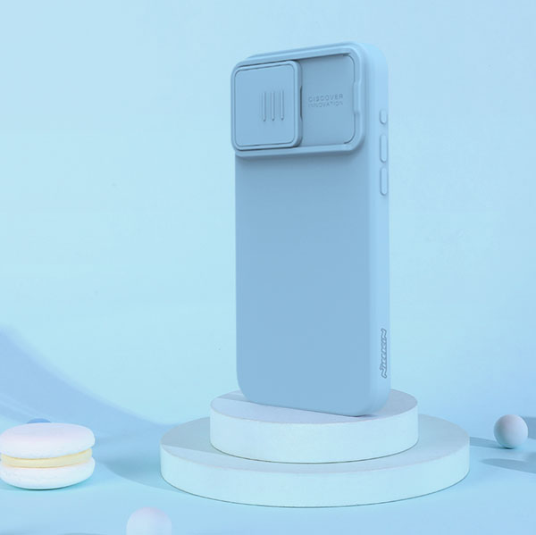 خرید گارد سیلیکونی مگنتی iPhone 15 Pro Max مارک نیلکین مدل CamShield Silky Magnetic Silicone