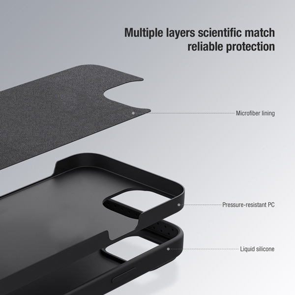 خرید گارد سیلیکونی iPhone 15 مارک نیلکین مدل CamShield Silky Silicone