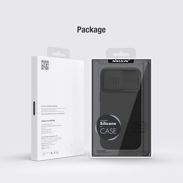 خرید گارد سیلیکونی iPhone 15 Pro Max مارک نیلکین مدل CamShield Silky Silicone