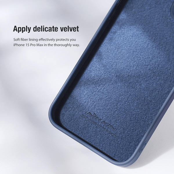 خرید گارد سیلیکونی iPhone 15 Pro Max مارک نیلکین مدل CamShield Silky Silicone