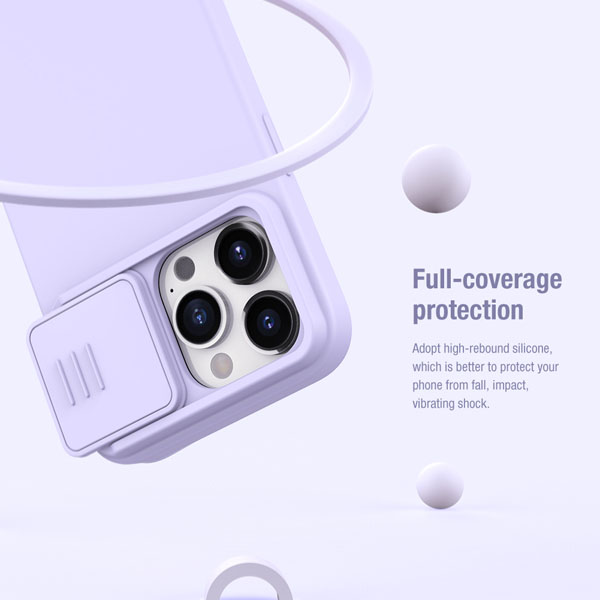 خرید گارد سیلیکونی iPhone 15 Pro Max مارک نیلکین مدل CamShield Silky Silicone