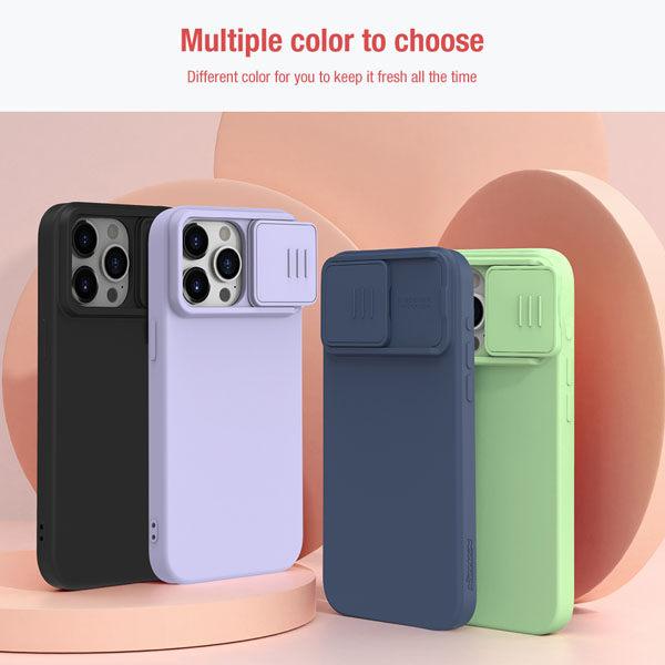 خرید گارد سیلیکونی iPhone 15 Pro Max مارک نیلکین مدل CamShield Silky Silicone
