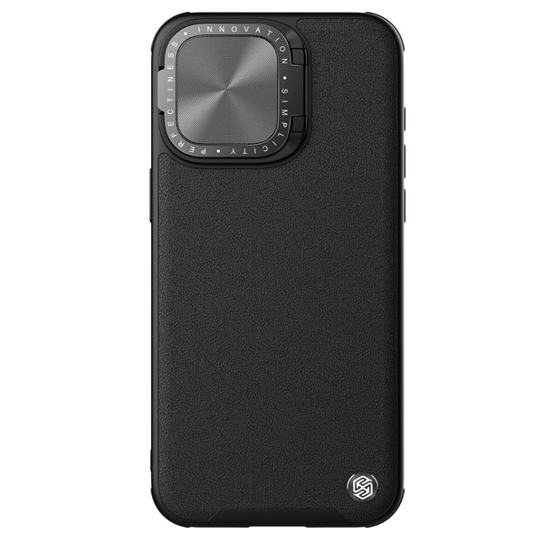 خرید گارد چرمی کمرا استند نیلکین iPhone 15 Pro مدل CamShield Prop Leather