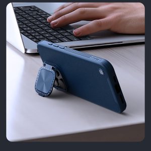 خرید گارد چرمی کمرا استند نیلکین iPhone 15 Pro مدل CamShield Prop Leather