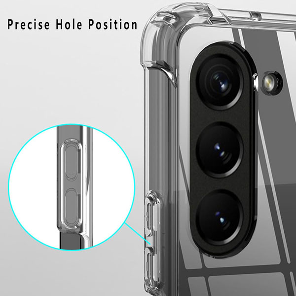 خرید قاب شفاف فریم ژله‌ ای ایربگ دار Samsung Galaxy Z Fold 5