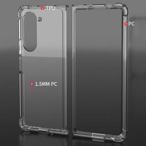 خرید قاب شفاف فریم ژله‌ ای ایربگ دار Samsung Galaxy Z Fold 5