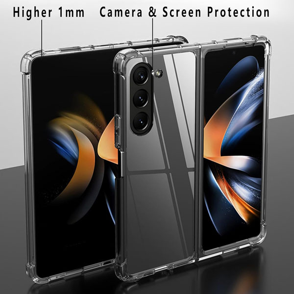 خرید قاب شفاف فریم ژله‌ ای ایربگ دار Samsung Galaxy Z Fold 5