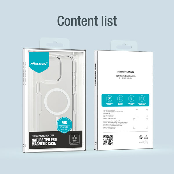 خرید قاب شفاف مگنتی نیلکین iPhone 15 Pro Max مدل Nature TPU Pro Magnetic خرید قاب شفاف مگنتی نیلکین iPhone 15 Pro Max مدل Nature TPU Pro Magnetic