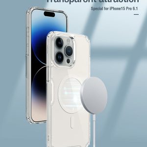 خرید قاب شفاف مگنتی نیلکین iPhone 15 Pro Max مدل Nature TPU Pro Magnetic