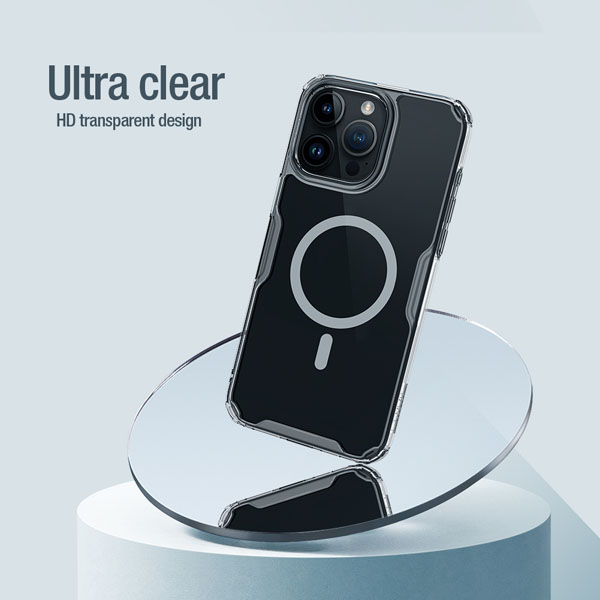خرید قاب شفاف مگنتی نیلکین iPhone 15 Pro Max مدل Nature TPU Pro Magnetic