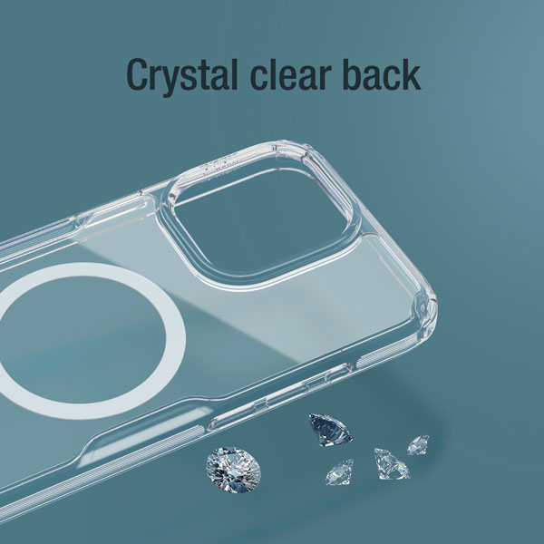 خرید قاب شفاف مگنتی نیلکین iPhone 15 Pro Max مدل Nature TPU Pro Magnetic