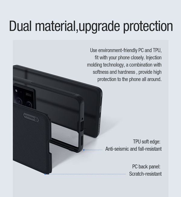 خرید قاب ضد ضربه مغناطیسی نیلکین Xiaomi 13T مدل Super Frosted Shield Pro Magnetic