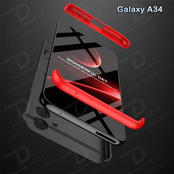 خرید قاب محافظ 360 درجه GKK پایه استند دار Samsung Galaxy A34