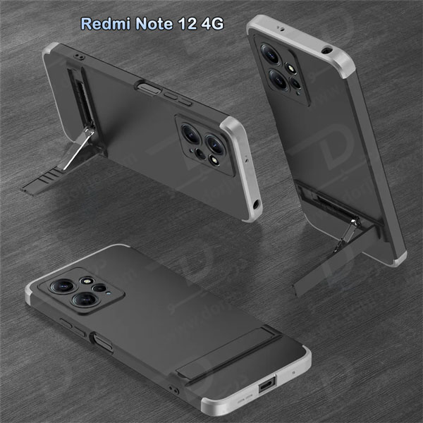خرید قاب محافظ 360 درجه GKK پایه استند دار Xiaomi Redmi Note 12 4G